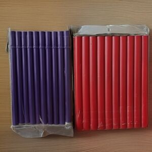 NWT Red and Purple 9" Hair Foam Bendable Rollers Size 3 and 1
